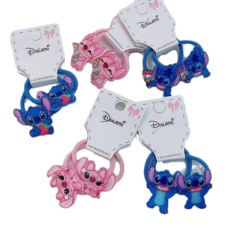 Disney-Épingle à cheveux Anime CAN o & Stitch pour filles, joli élastique de dessin animé, accessoires de mode, cadeaux d'anniversaire