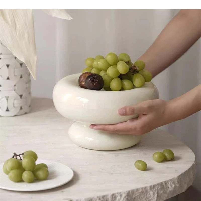 

Ceramic Fruit Plate Living Room Dining Table Snack Cake Dessert Home Kitchen Tableware