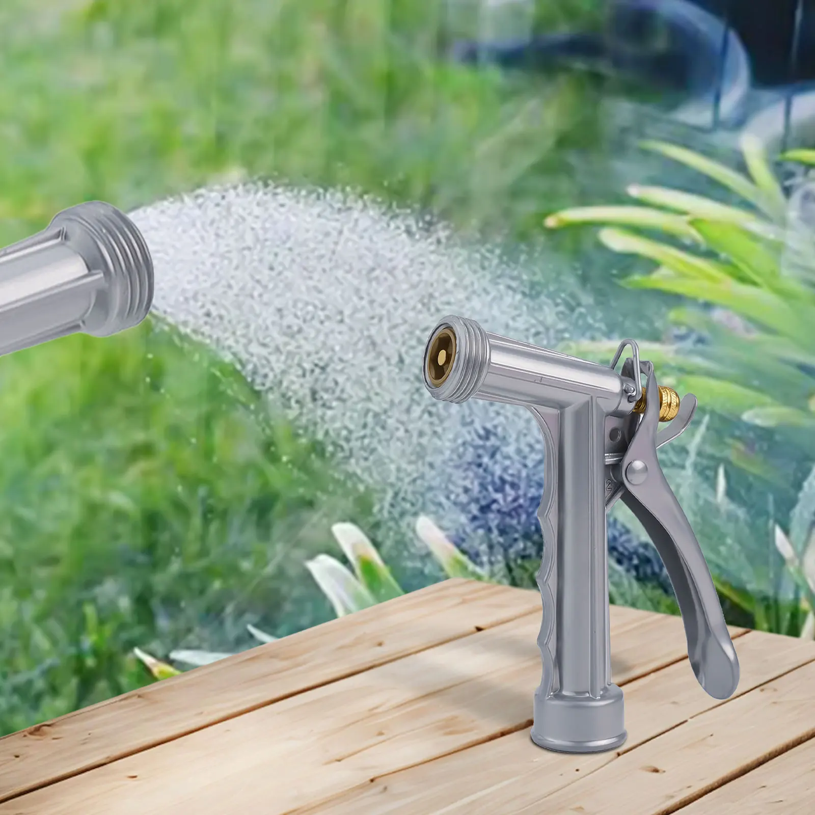 Practical Washing Cars High Pressure 5.5inch Cleaning Floors Garden Hose Nozzle High Pressure Pistol Grip Metal