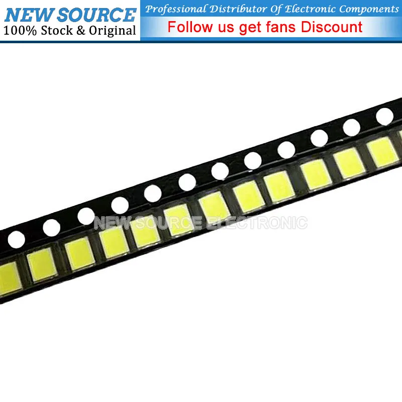 100pcs High Brightness SMD LED 2835 1W 0.5W 0.2W White 3V 6V 9V 18V 36V 150MA/100MA/30MA/60MA/80MA 6000-6500K High Power Light