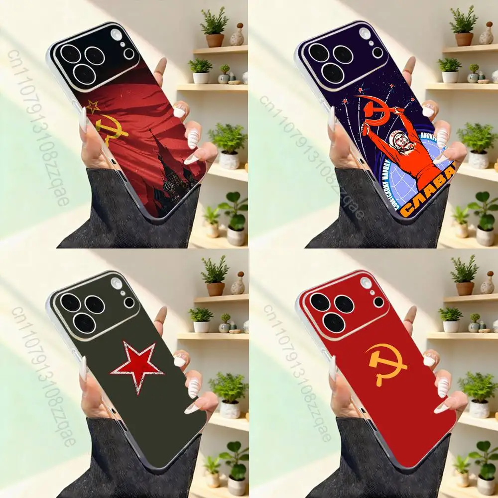 

Red Soviet Union USSR Flag For iPhone 17,16,15,14,13,12,11,Pro,Max,Plus,Mini,SE4,E Magnetic For Magsafe Wireless Phone Case