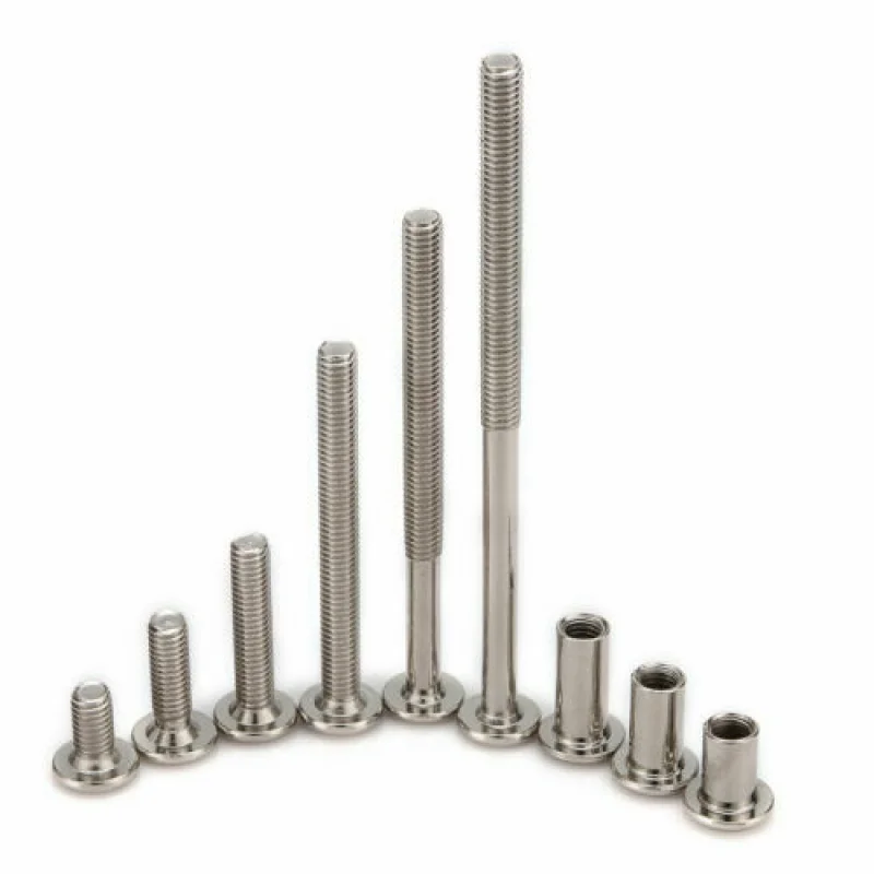 5-40Pcs M6 Carbon Steel Furniture Bolts & Nuts Kit, Corrosion Resistant Hex Drive Screws with Barrel Nuts for Assembly