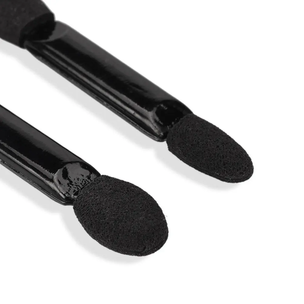 100 Pcs Eyeshadow Sponge Applicators Soft Disposable Eye Makeup Brushes Black for Halloween Christmas Parties