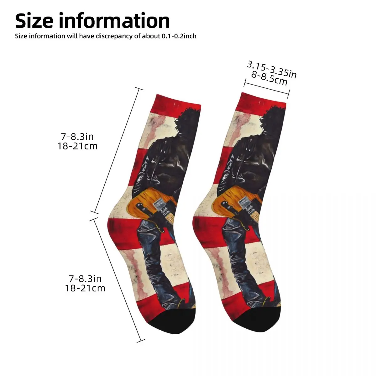 Bruce Springsteen Socks Harajuku Sweat Absorbing Stockings All Season Long Socks Accessories for Unisex Christmas Gifts