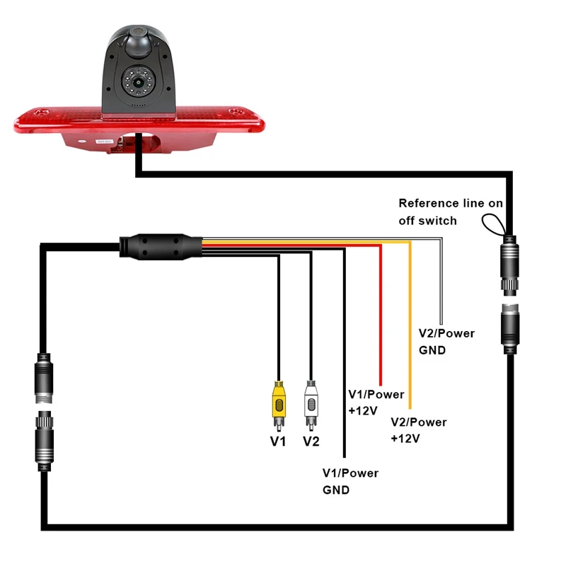 Car Brake Light Rear View Reverse Backup Dual Camera For Peugeot Expert Fiat Scudo Citroen Jumpy Toyota Proace 2007-2016