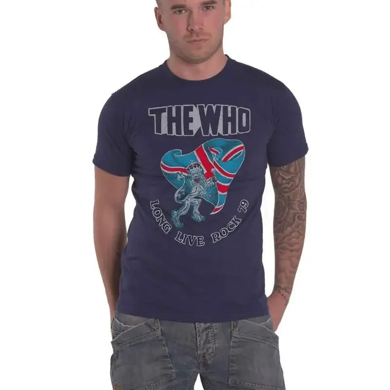 The Who T Shirt Long Live Rock 79 Madison Square Garden Official Mens Navy Blue
