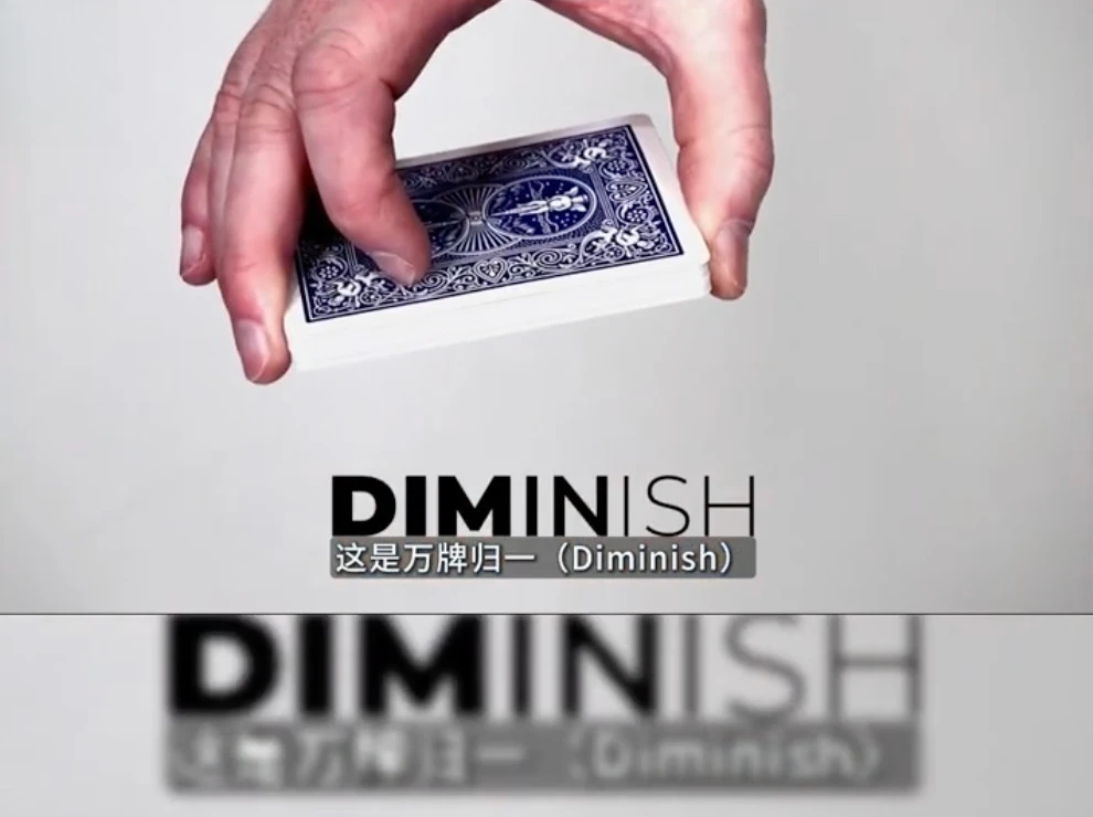 Diminish By Damian Surr Gimmick Poker Deck Magic Tricks Card Vanishing Magic Props Magician Beginner Professional Magia Games