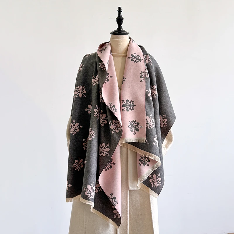 Eleganter Schal mit Paisley-Muster, Kaschmirimitat, weich, warm, vielseitiger Schal, kältebeständig, winddicht, Deckenschal für Herbst und Winter – Detail 10