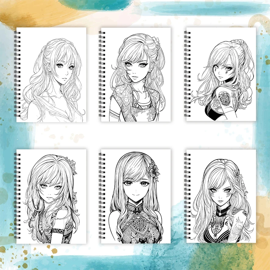 Cool Lady Adult Coloring Book - 8.3x 11.2 Inch 32 Page Coloring Book - Helps Reduce Stress and Ease Emotions