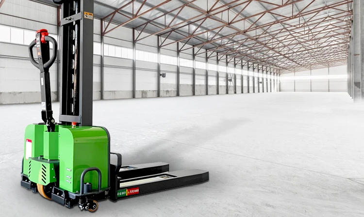 1ton Self Lifting Portable Pallet Semi Electric Self-loading Stacker
