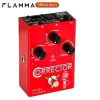FLAMMA FV01 Procesador de efectos vocales Corrección de tono con efectos de reverberación de retardo para amplificador de micrófono Stompbox Guitar