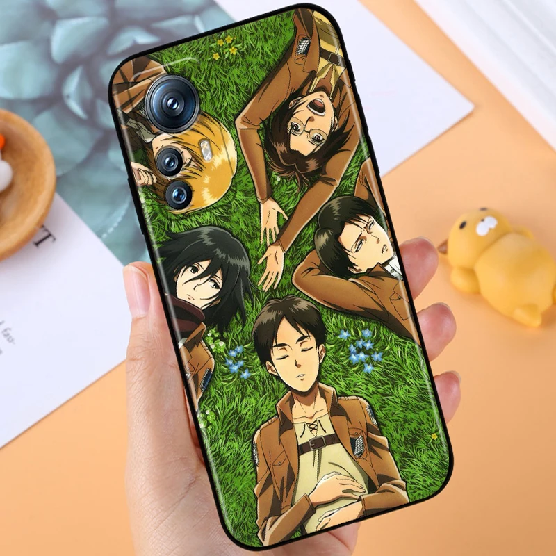 A-Attack On T-titan Anime Cool For Xiaomi Mi 13T 13 12T 12 11T 11i 11 A3 10T 10 9 Pro Lite Ultra 5G Black Soft Phone Case