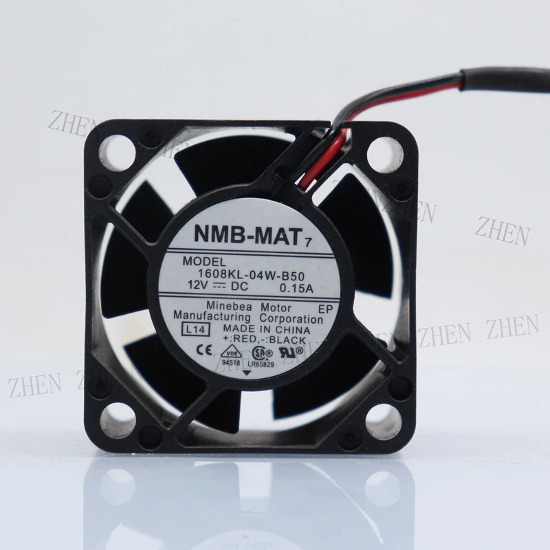 S New for NMB 1608KL-04W-B50 12V 0.15A 4020 2 Wire Dual Ball Cooling Fan#QW