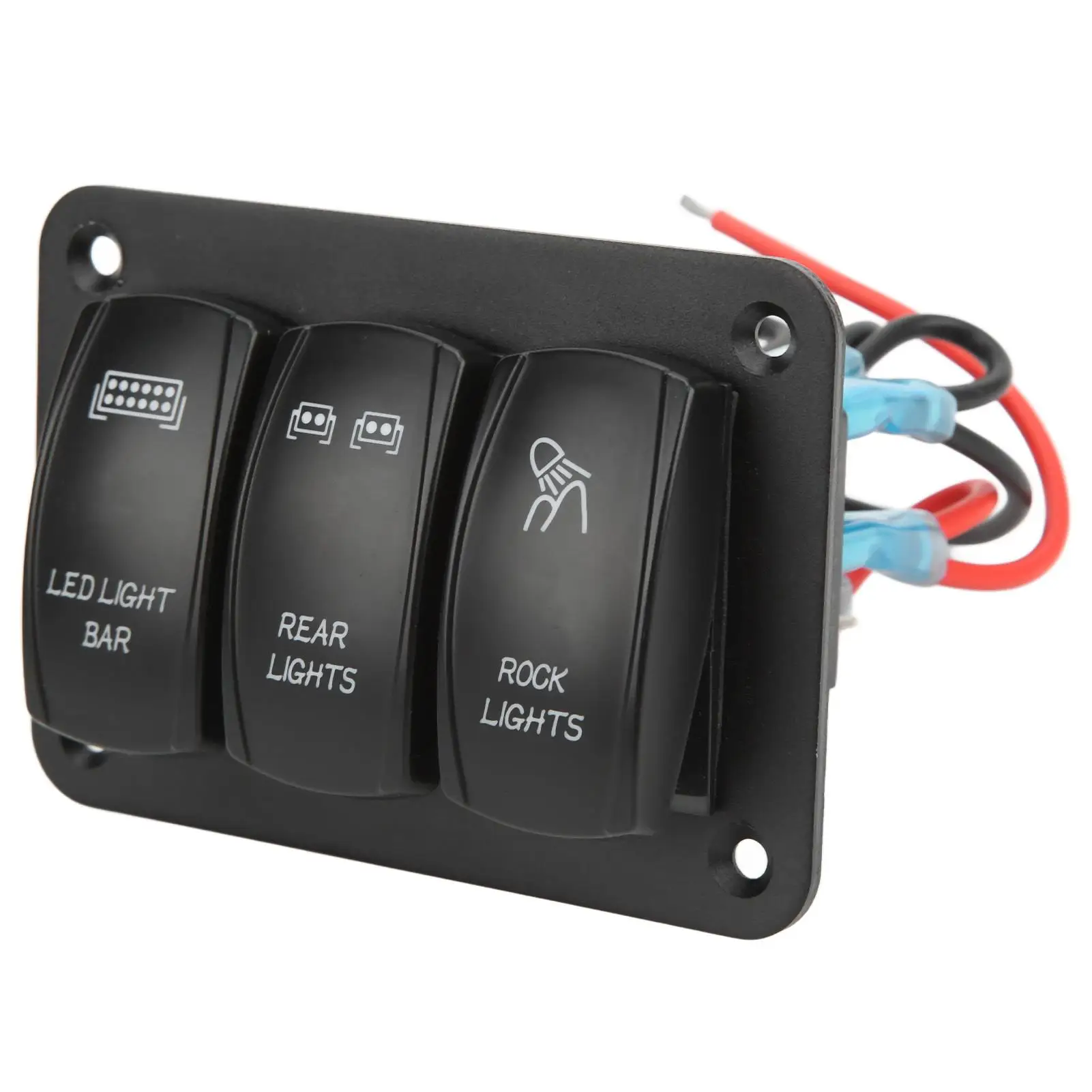 3 Gang Rocker Switch Led Light Bar Switch Waterproof  for car  ATV UTV  Yacht 