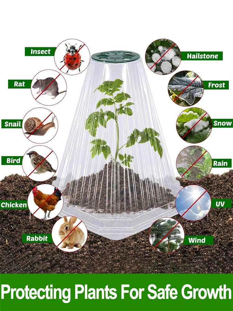 10-20PCS Plant Garden Protective Cover Reusable Plant Cover, Protected From Insects And Frost Weather Plant Protection Covers