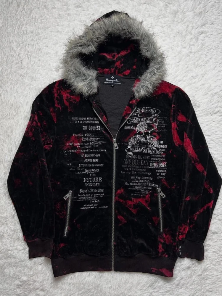

Subculture Gothic Vintage Hooded Jackets Women Y2k Harajuku Aesthetic Grunge Coat Streewear Casual Fashion Loose Hoodies New
