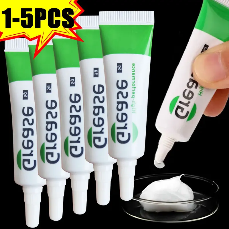 1-5pcs Waterproof Silicone Lubricant Grease Lithium Oil High Voltage Insulating Brake Marine Grease for Spark Plugs Car Bearing