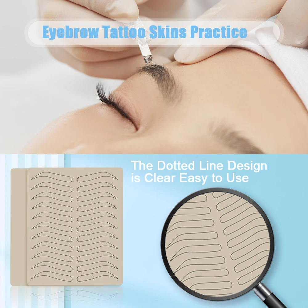 20/10/5/1pcs Eyebrow Tattoo Practice Skin Microblading Tattoo Skin PMU Eyebrow Training Skin Permanent Makeup Tattoo Accessories