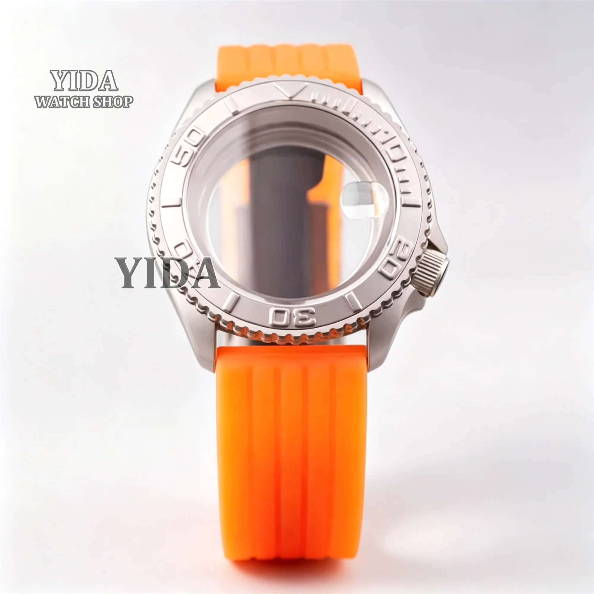 NH35 Watch Case Rubber Strap 42mm Stainless Steel Case Sapphire Glass 10ATM Waterproof for NH35 NH36 Movement Watch Accessories