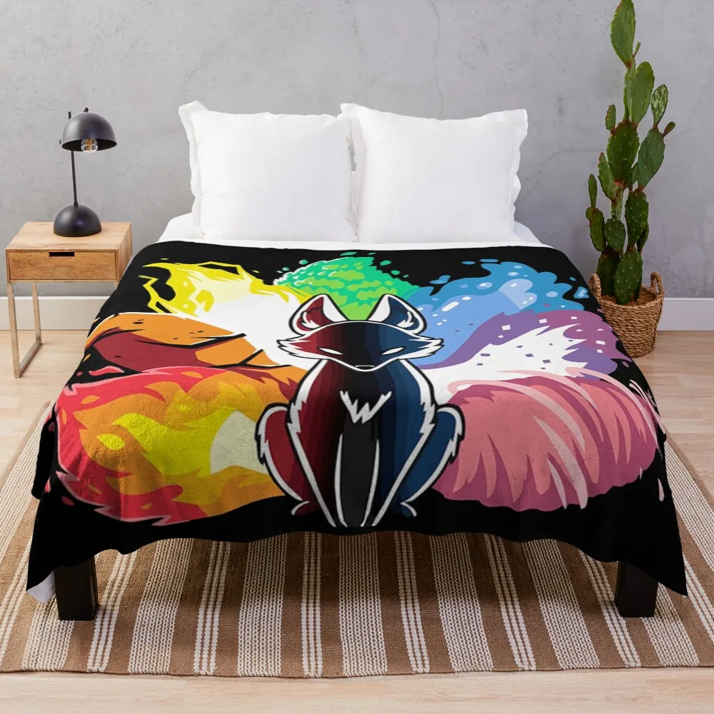 

Nine Tail Fox Kitsune Throw Blanket Soft Plush Blanket as Housewarming Gift