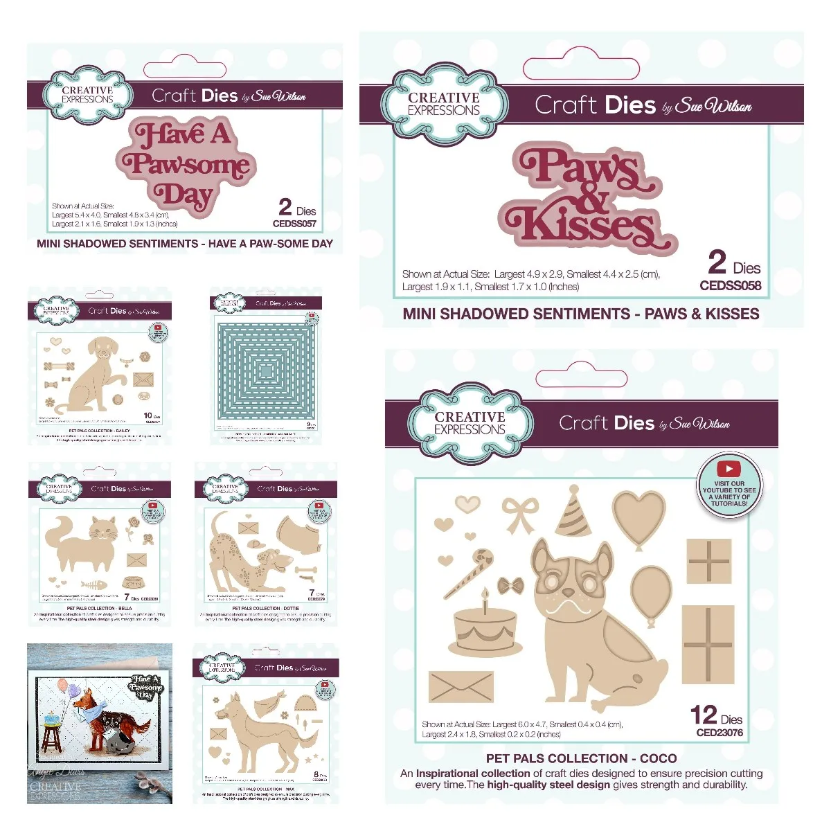 

Hat Pet Pals Dogs and Cats Squares New Craft Dies Cuts DIY Happy Birthday Scrapbooking Cards Diary Decoration Embossing Molds