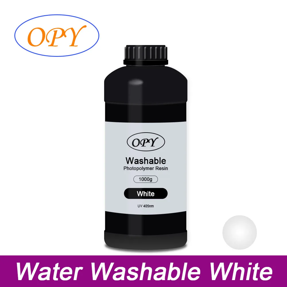 Opy Water Washable Uv Resin 405Nm 1Kg Liquid Lcd Dlp 3D Printer Photopolymer Material Lower Viscosity Precision Uv-Curing Resin