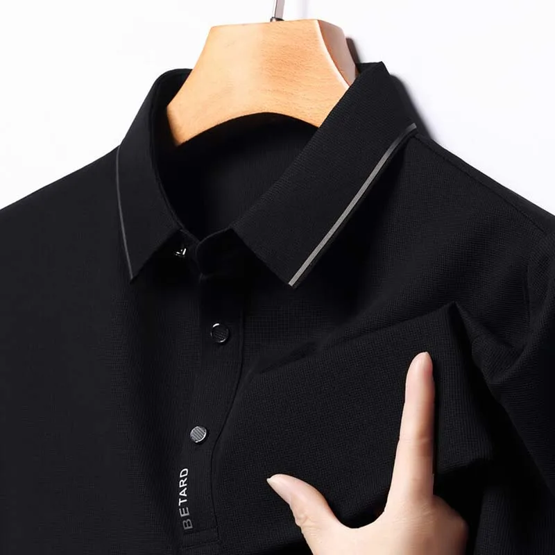 Summer Men's Short-sleeved Printed High-end Designer High-quality Lapel POLO Shirt Business Casual Korean Style Trendy  New Top image 3