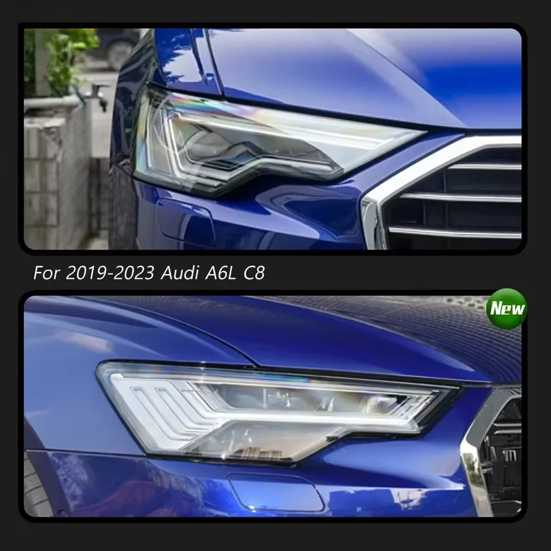 A6 Upgrade Headlight for 2019-2023 A6 C8 LED Head Lamps DRL Dynamic Singal High Low Beam Plug and Play Lights Modified