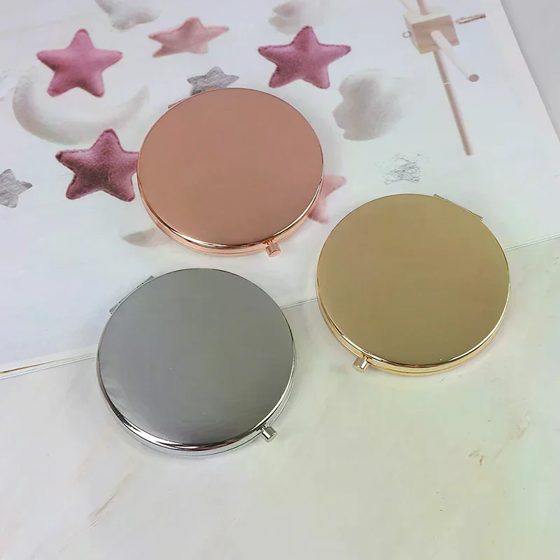 /ACR/Vintage alloy compact pocket mirror folded makeup cosmetic mirror magnifying