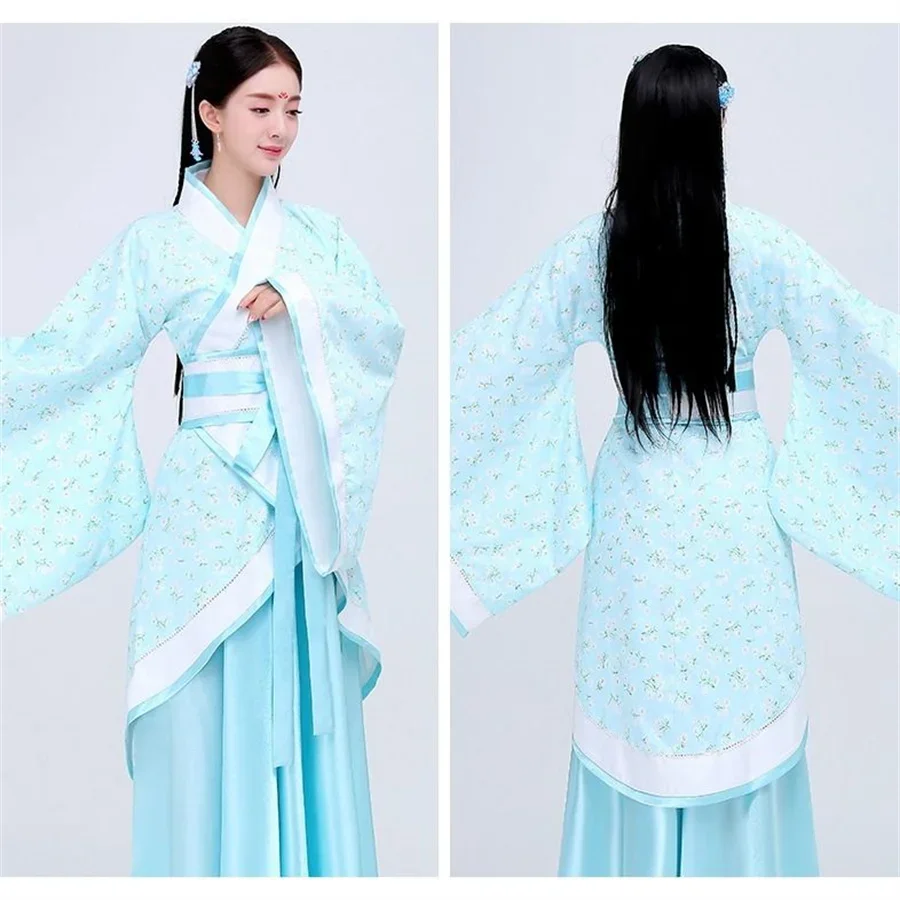 Chinese Traditional New Year Woman Performance Dance Hanfu Female Party Tang Suit Girls Cheongsam Dress Retro Costumes