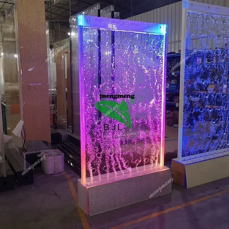 M138 customized.Custom indoor LED lighted fountains bubble panel wall background wedding backdrop decoration