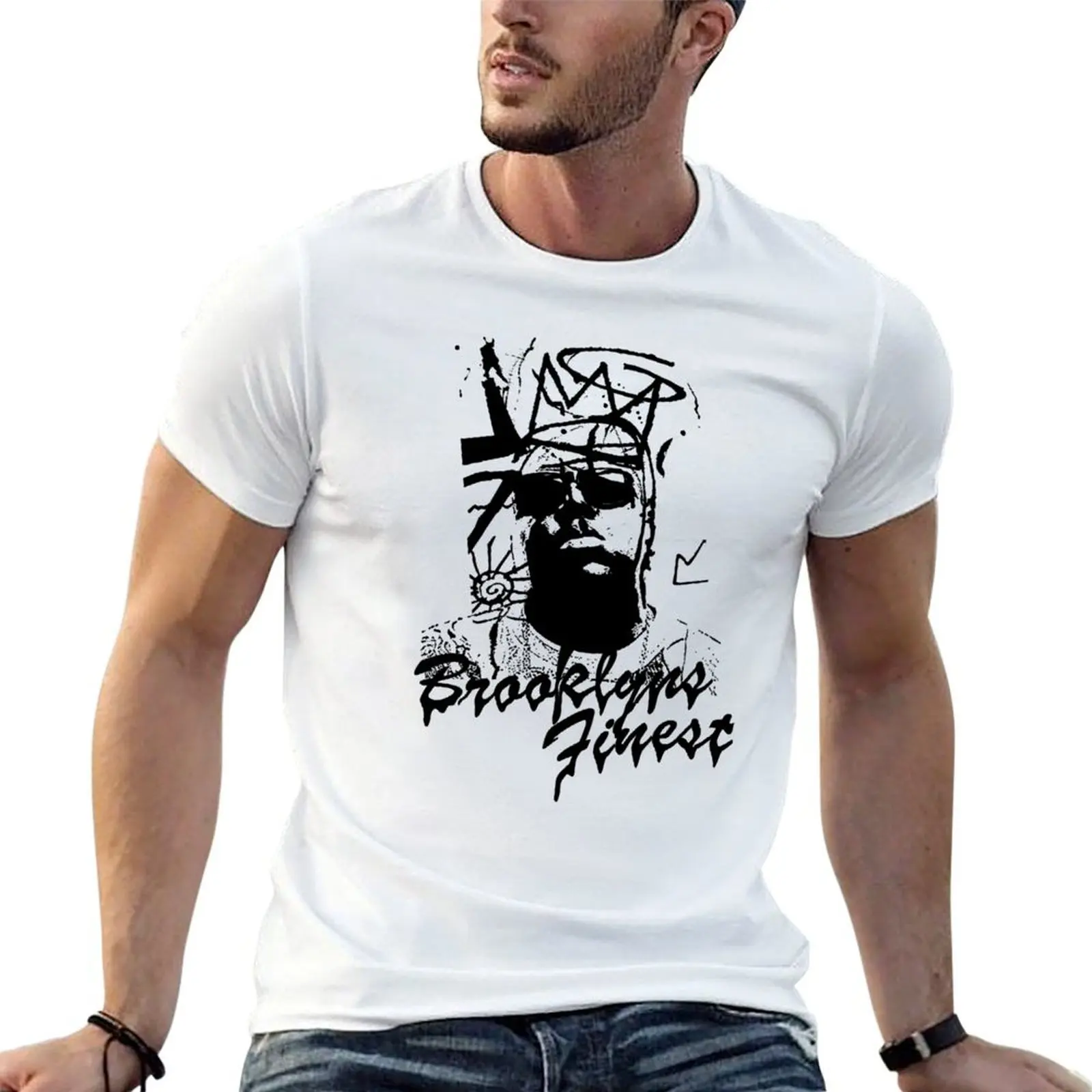 

Brooklyns Finest T-Shirt cotton t shirts man 100% mens graphic t shirts T-Shirt