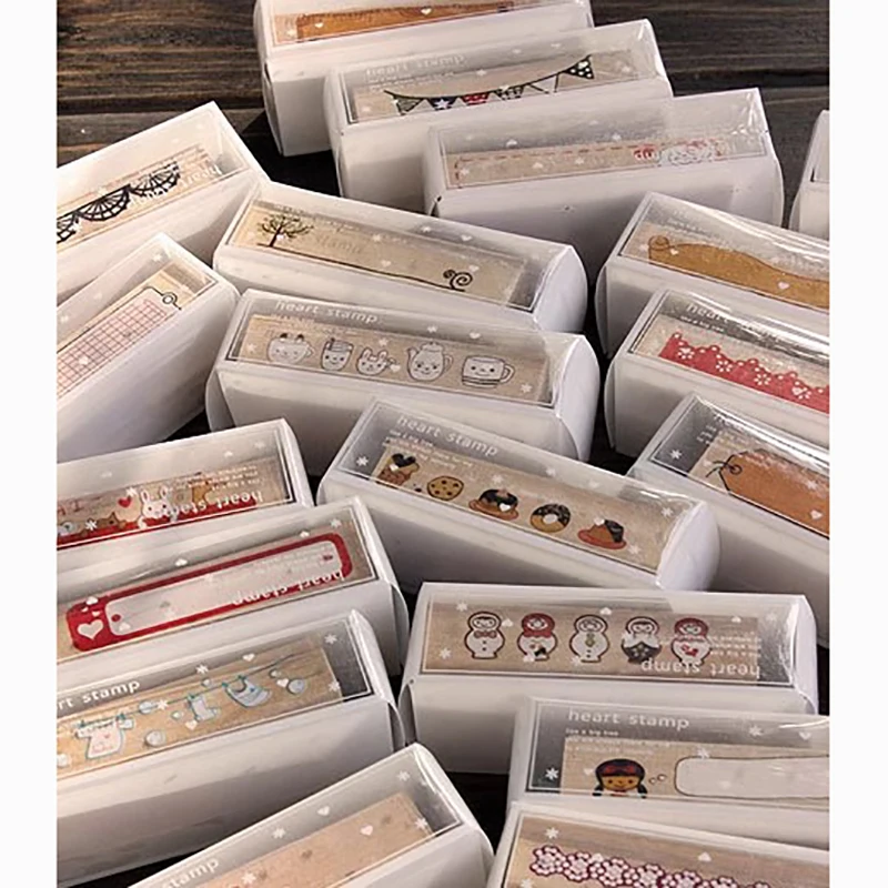 (14 stylów może wybrać) DIY Photo Album rekwizyty drewniane i gumowe stemple dla Handmade scrapbooking zdjęcie Album