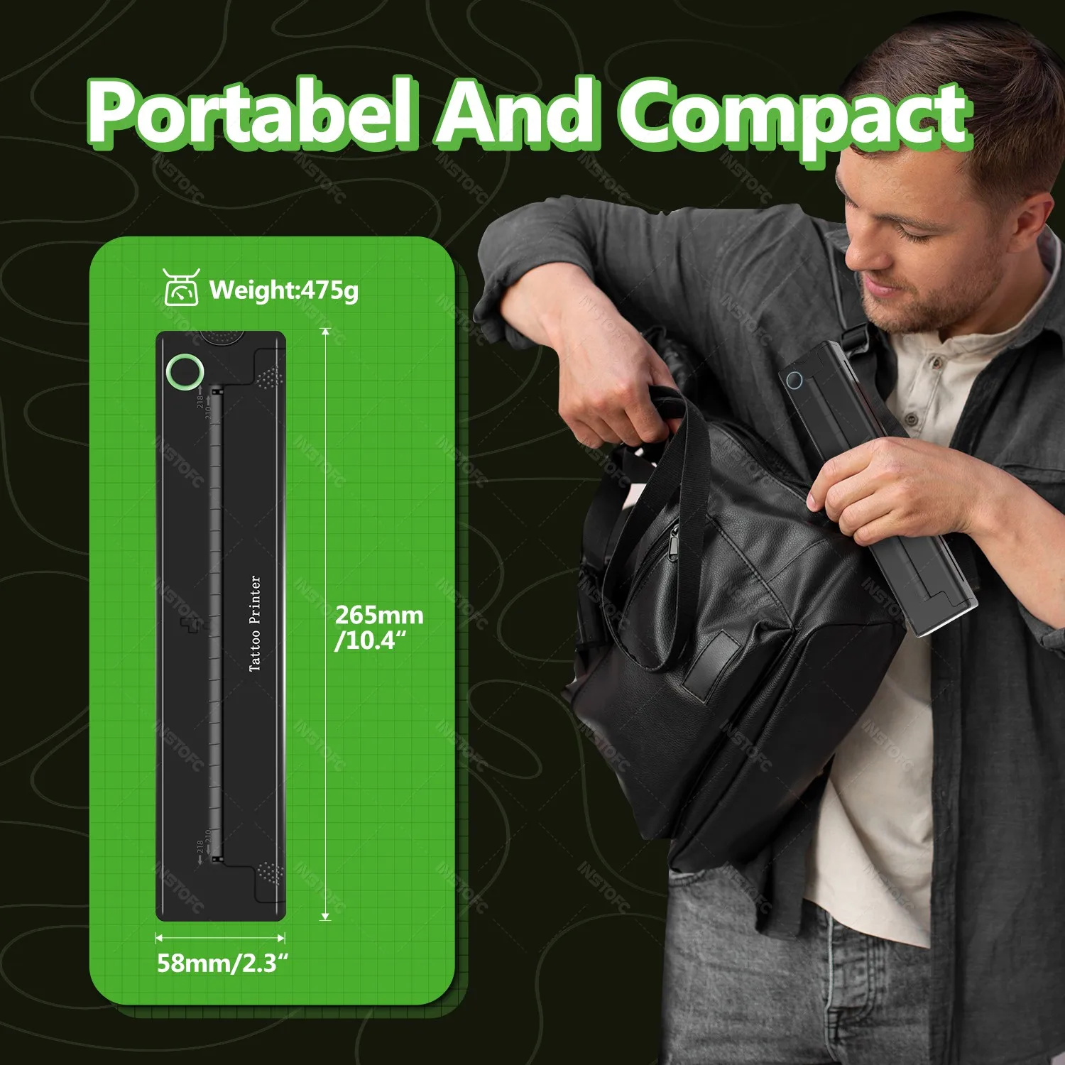 Wireless Bluetooth Built-in Battery A4 Tattoo Template Transfer Machine Portable ​Thermal Template Printer Thermal Copier Papers