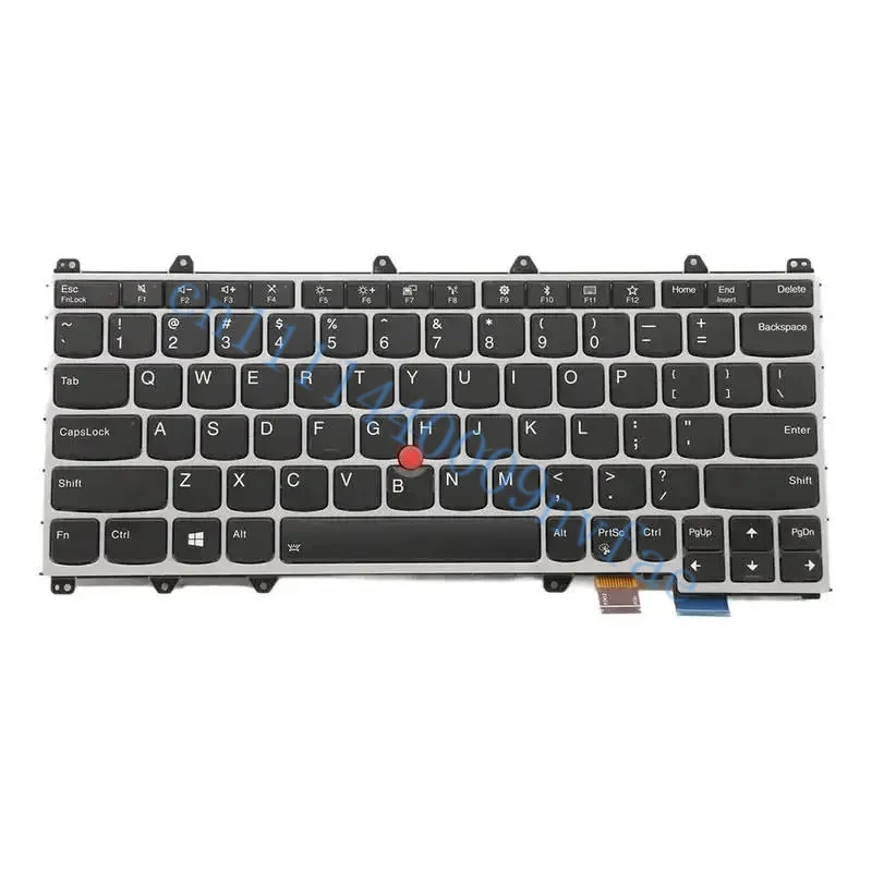 New For Lenovo ThinkPad X380 Yoga Laptop Keyboard Internal USA English Sliver Backlight FRU:01HW655 01HX100 0.3