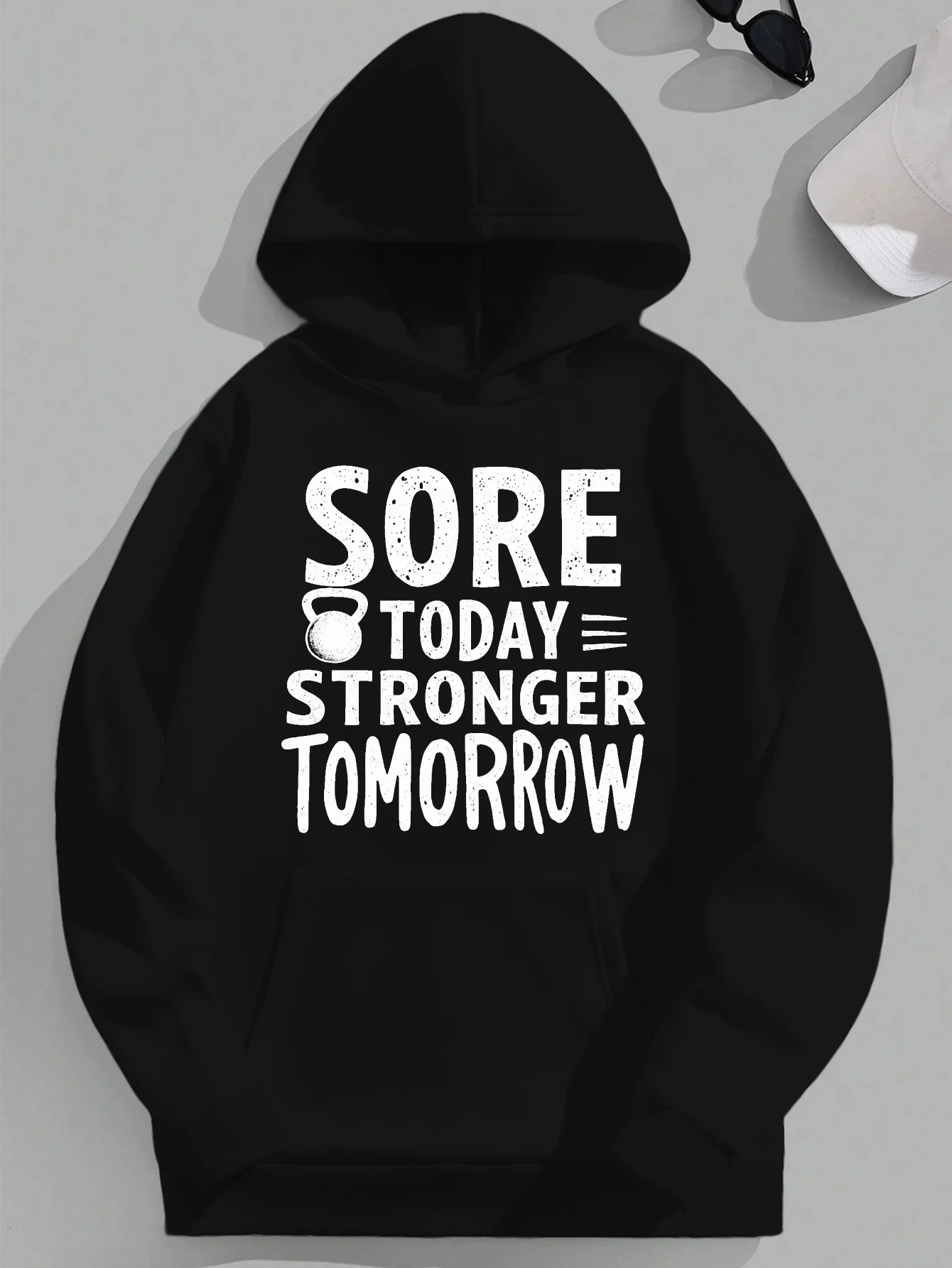 

"Today it hurts, tomorrow it hurts even more" Hammer Fitness Hoodie - Casual pullover, with motivational print