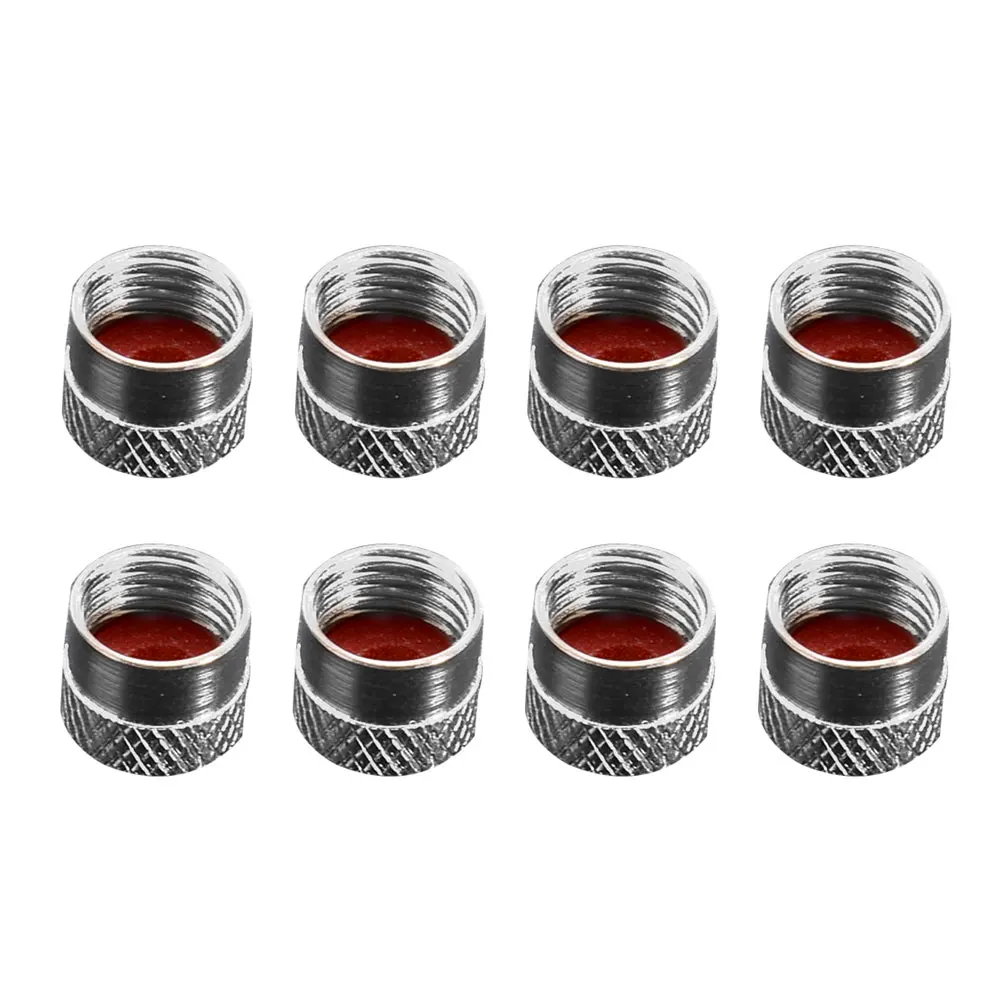 8 pçs/set 8mm tampas de válvula do carro metal curto gaxeta premium tampa da válvula pneu auto roda pneus válvulas haste do pneu tampas ar