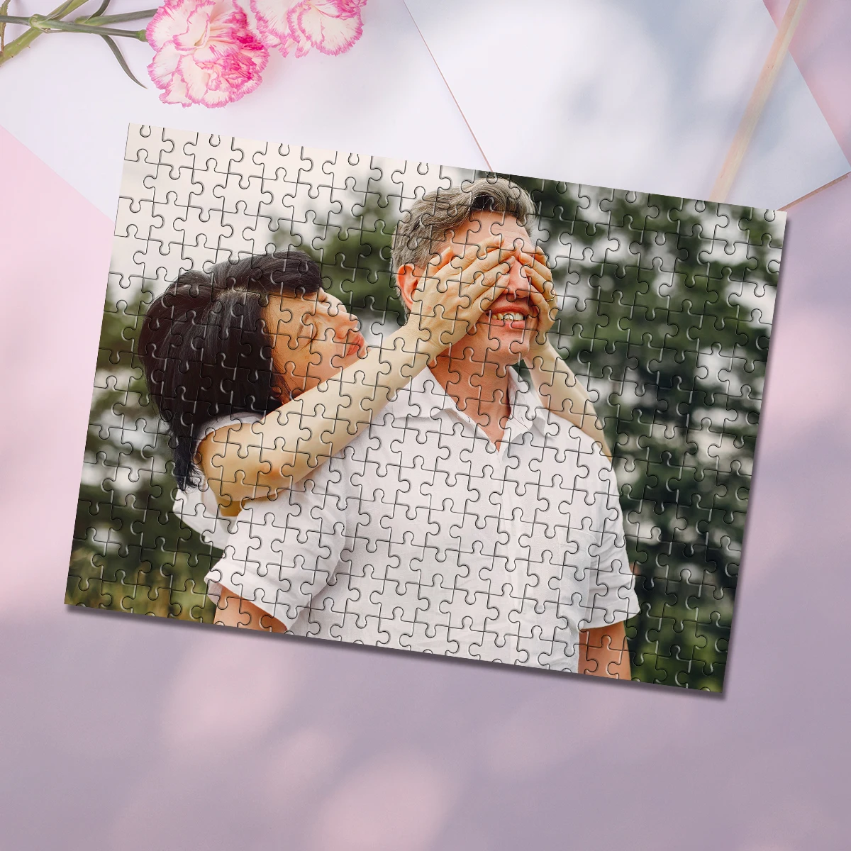 35/300/500/1000pcs Personalized Custom Photo Puzzle couple photos Custom Photo Portrait Puzzle Handmade Birthday Gift