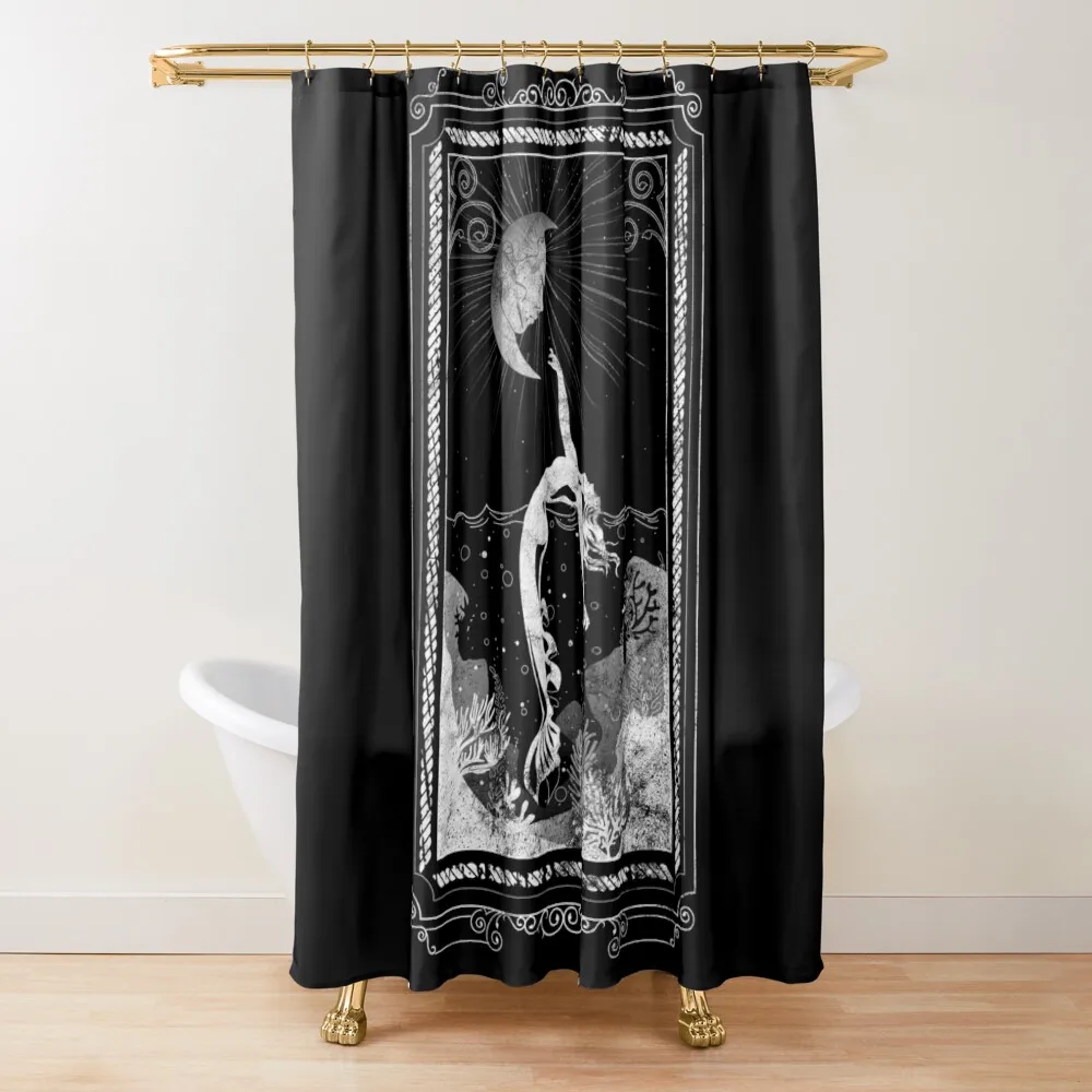 

Mermaid- Vintage distressed tarot Shower Curtain Set For Bathroom For Bathrooms With Beautiful Designs Curtain