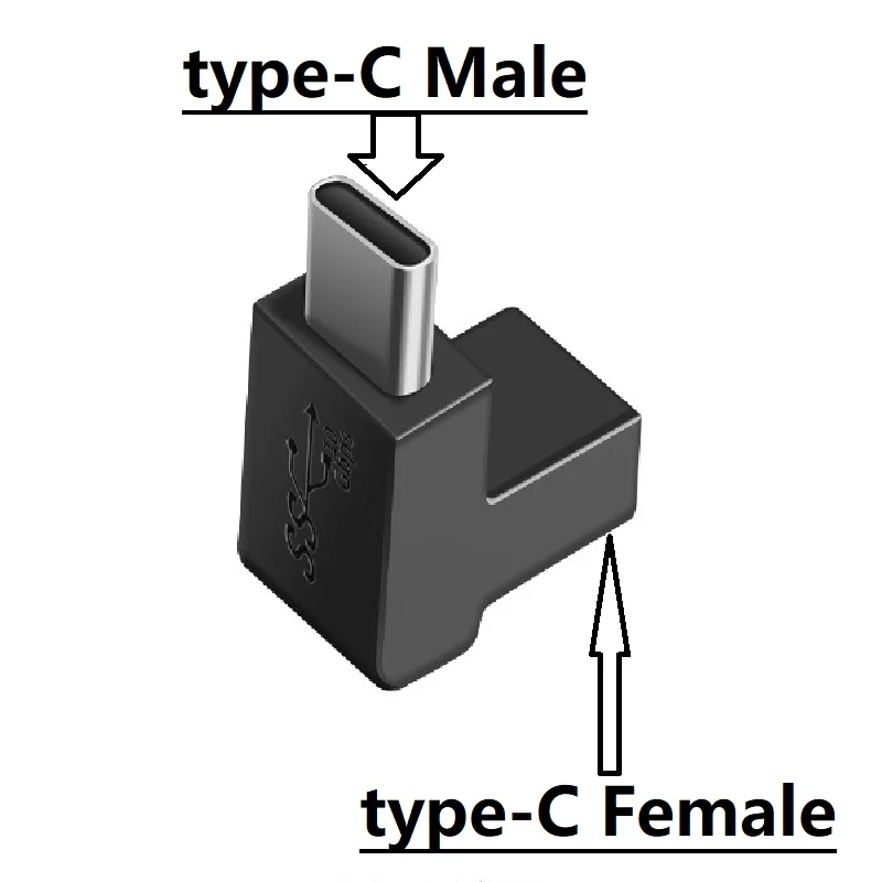10pcs Elbow USB 3.0  to Type-C Converter Adapter Type-C to Usb Female PD Converter OTG Adapter Charging For Mobile Phone Laptop