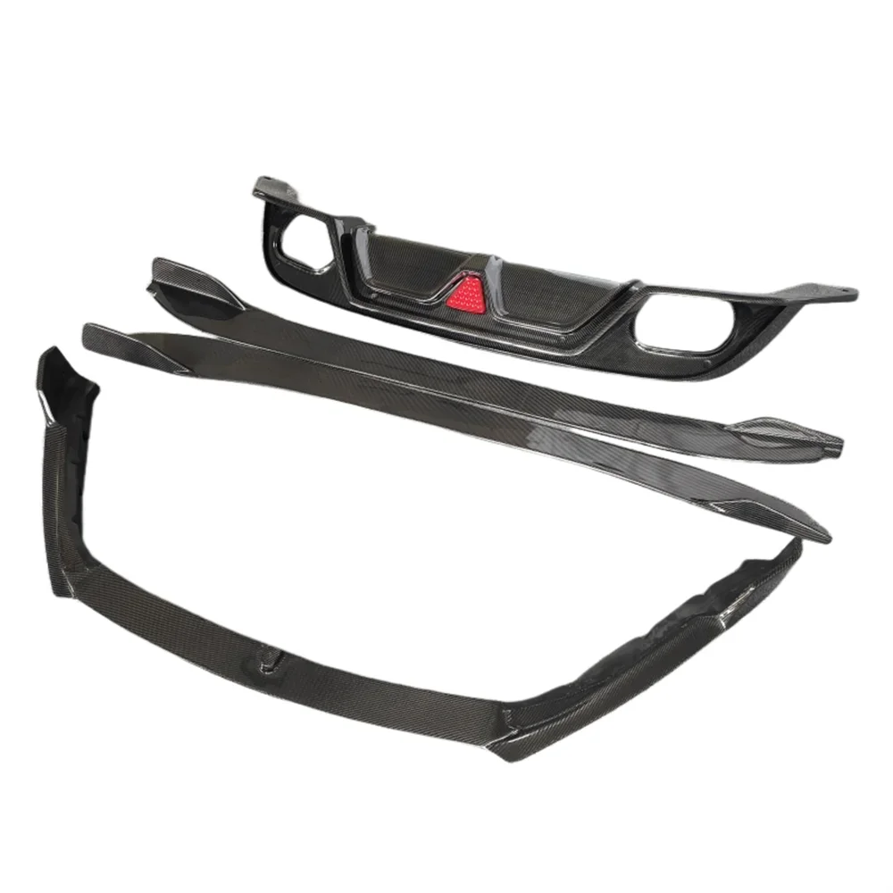 

Used for the 2013-2019 Jaguar F-TYPE genuine carbon fiber front lip side skirt LED light rear diffuser body kit