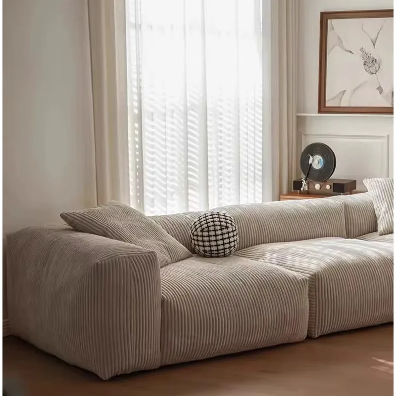 L-förmige Ecksofas, modern, extra groß, modular, Cloud-Cord-Sofas, Couch-Stoffsofa-Set in Box