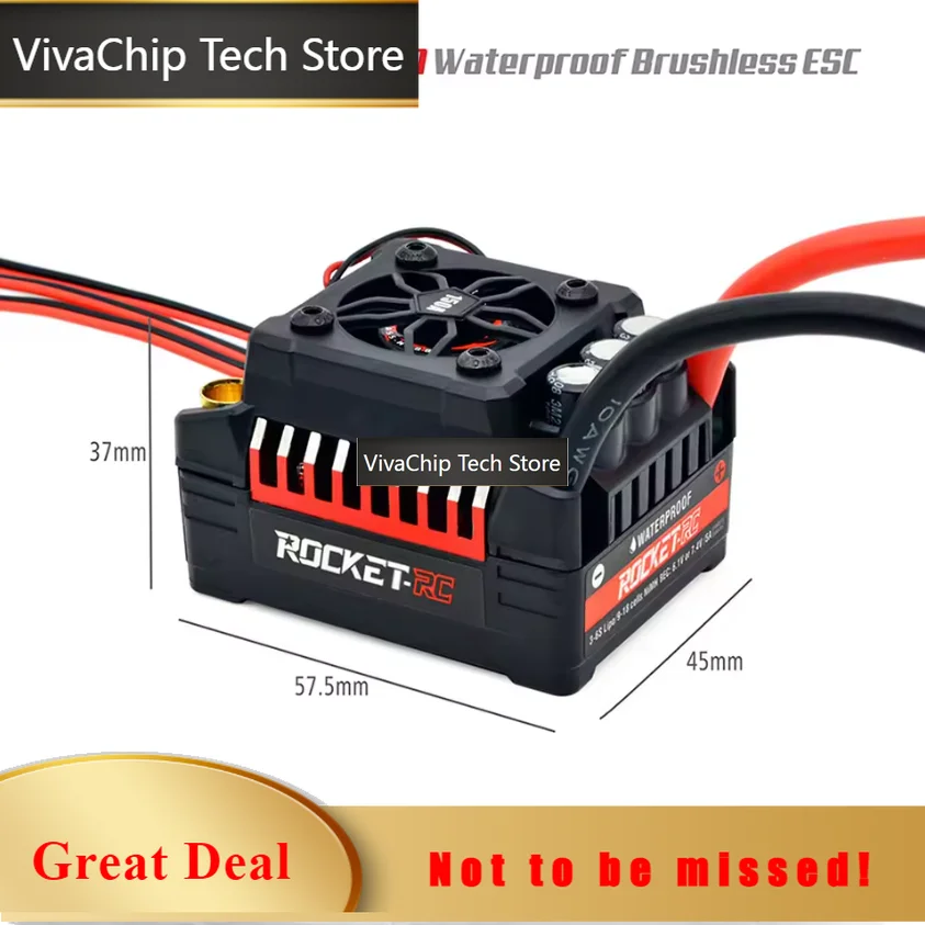 Комплект VivaCTROCKET RC Supersonic V2: Бесщеточные моторы 4268, 4274, 4282, 4292 с портом для датчика температуры и регуляторы скорости 130A/160A для радиоуправляемых моделей 1/8 и 1/7