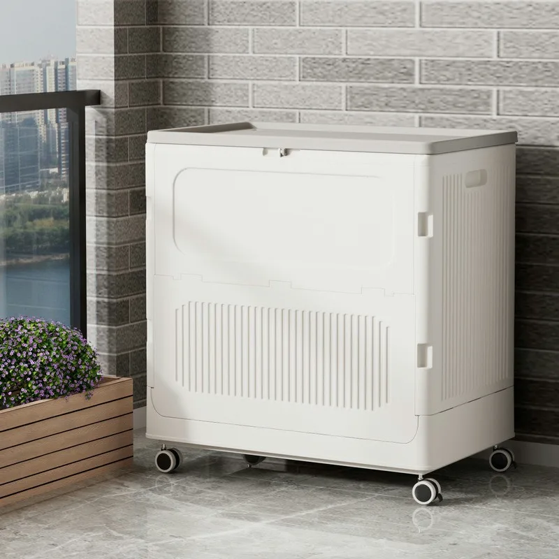 Balcony storage cabinet against the wall, sunscreen, waterproof and rainproof