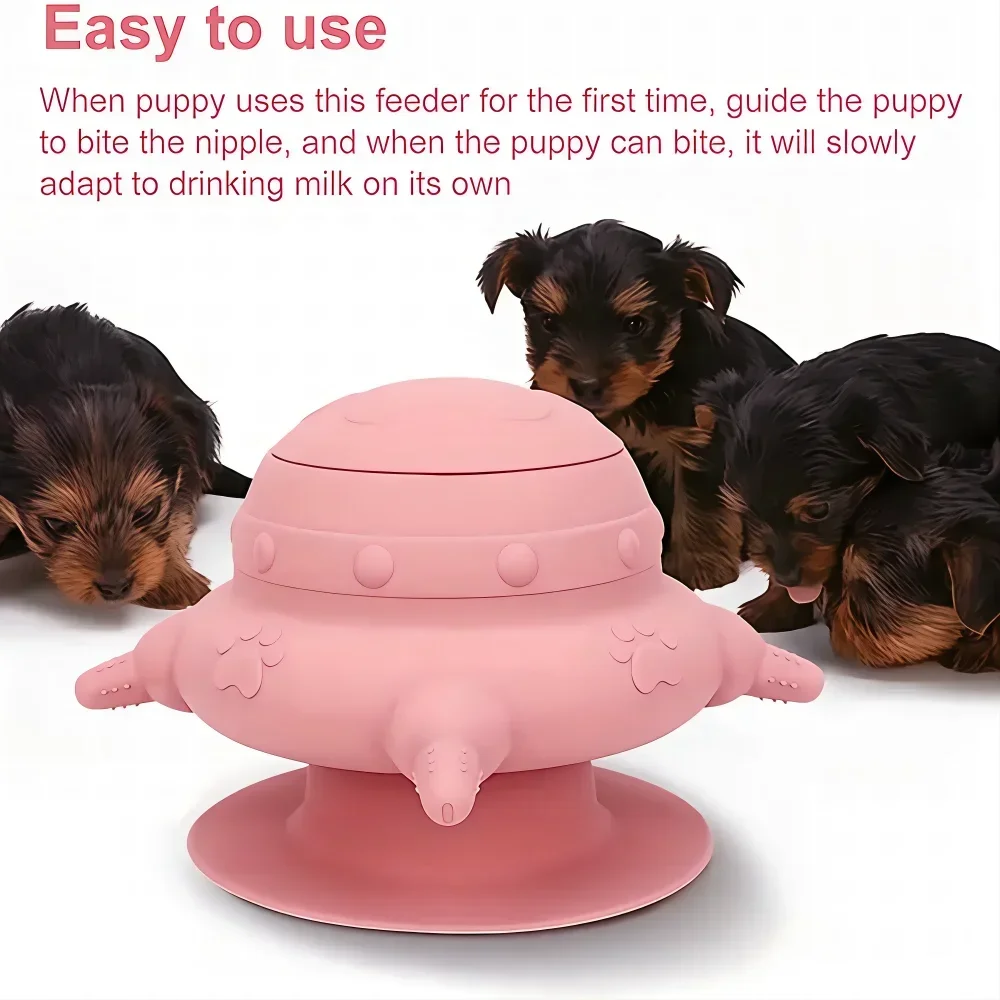 Pet Silicone Breast Feeder, Multifunctional Pet Pacifier Feeder, Puppy Feeding Bottles Food Storage Container for Kitten Dog Cat