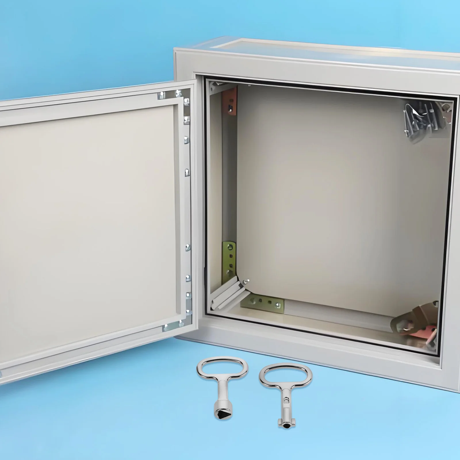 

8pcs Aluminum Triangle Key Set Electric Cabinet Water Gas Meter Box Radiator Keys Universal Fit Distribution Valves Power