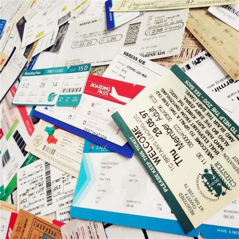 Air Tickets Graffiti Stickers Boarding Pass Stickers Retro Luggage Decorations Graffiti Stickers Vintage Decal Stickers