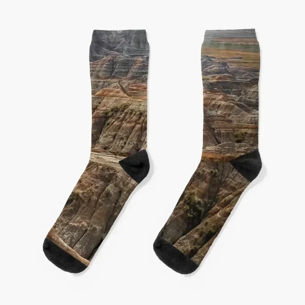 

White River Valley, The Badlands Socks compression Sports crazy new year Men's Socks Women's