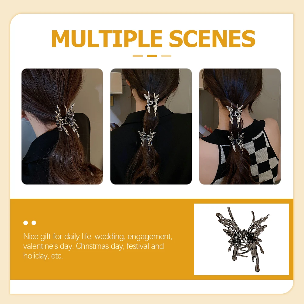 

1pc Elegant Metal Hair Clips Claw Charming Hairstyle Accessories for Women Fine Thin Thick Curly Hair Hold Bath