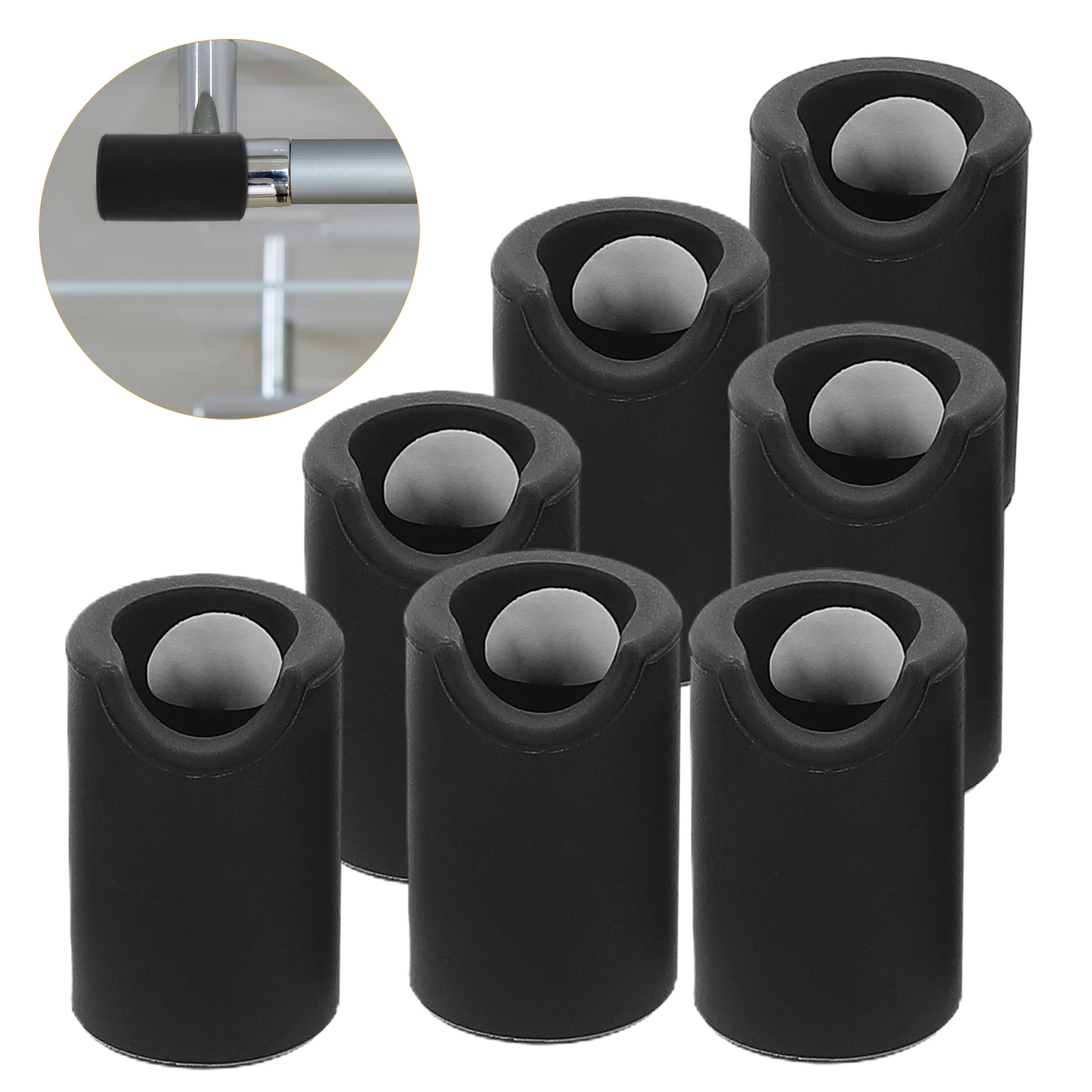 

6 Pcs Silicone Anti Collision Corner Drawer Handle Baby Proofing Round Cabinet Pulls Furniture Bumpers